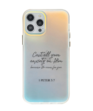 1 Peter 5:7 | Bible Verse | Pop Case Aurora Gradient Phone Case