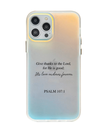Psalm 107:1 | Bible Verse | Pop Case Aurora Gradient Phone Case