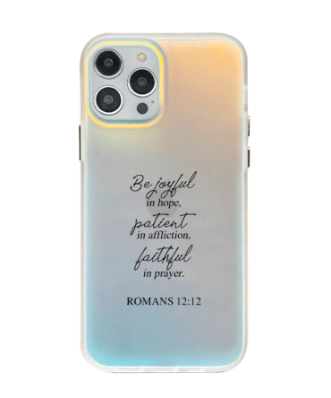 Romans 12:12 | Bible Verse | Pop Case Aurora Gradient Phone Case